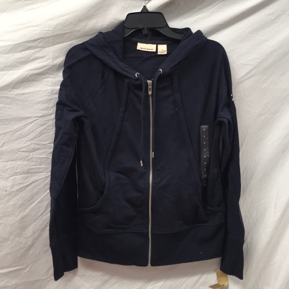 DKNY Jeans Small  zipper hoodie coral - Picture 2 of 10